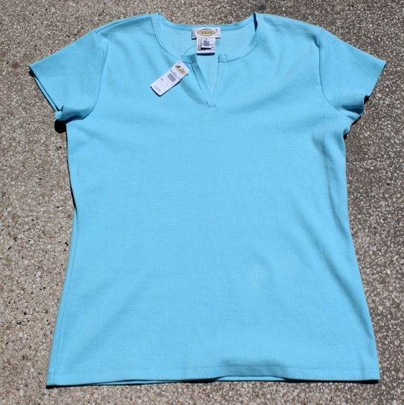 Light Blue Talbot's Short Sleeve Shirt - Picture 4 of 5